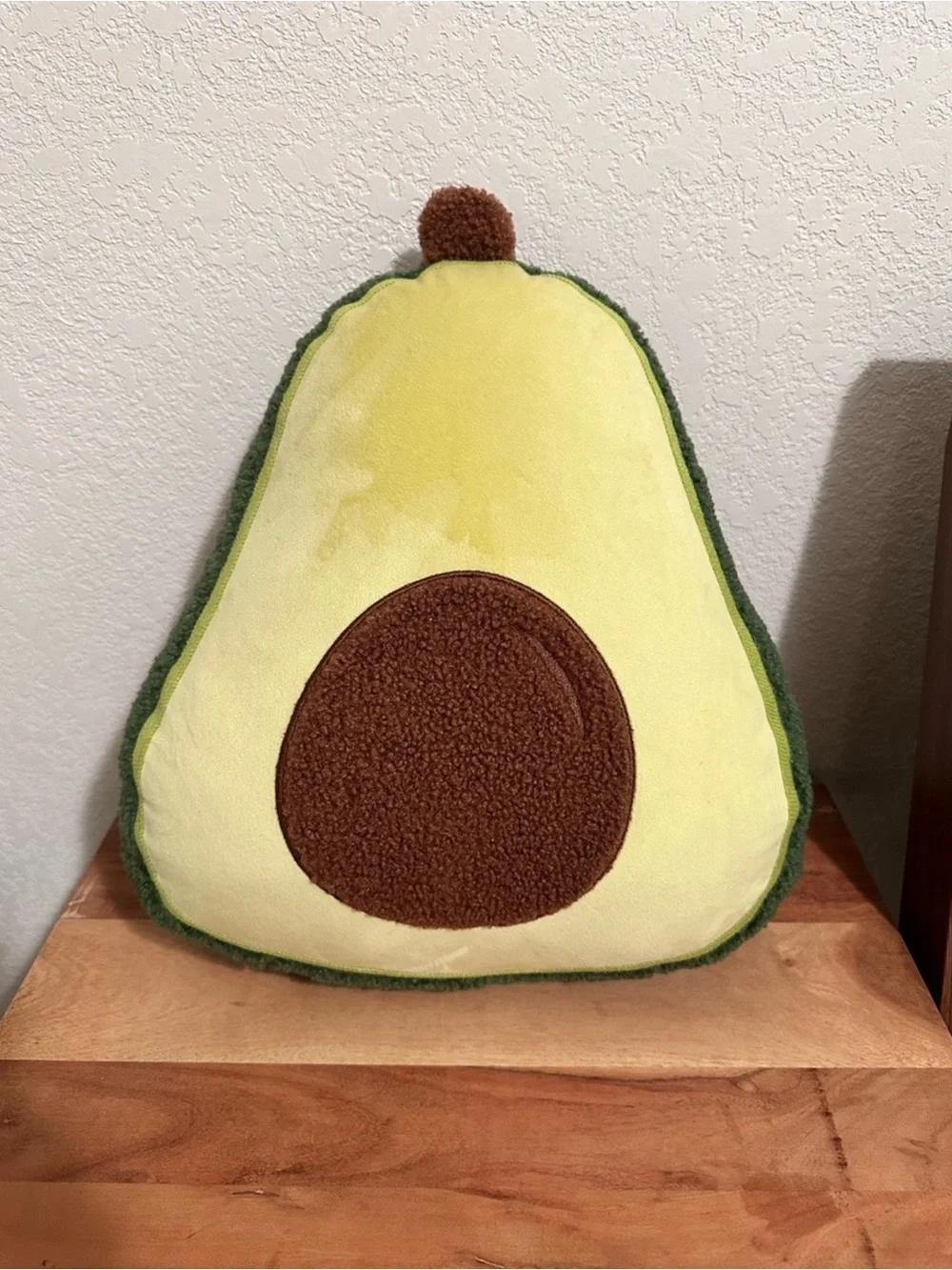 Green Brown Plush Avocado Decor Decorative Plushie Throw Accent Pillow